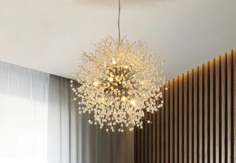 globe chandelier crystal